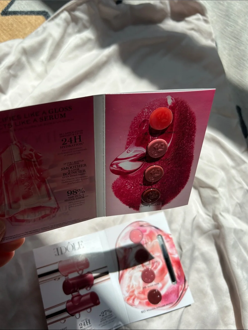 Lancome Idole lip samplers